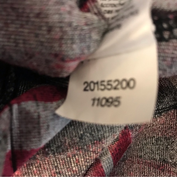 LulaRoe Velvety L Duster w/pockets-Holiday Reds white brown flower print! - Picture 8 of 11